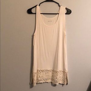 Ivory lace tank top